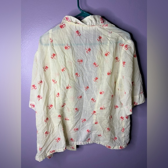 Vintage 70s Handmade Cotton Shirt Lot Floral & Folk Print Boho Tops Set of 2 - Picture 4 of 11